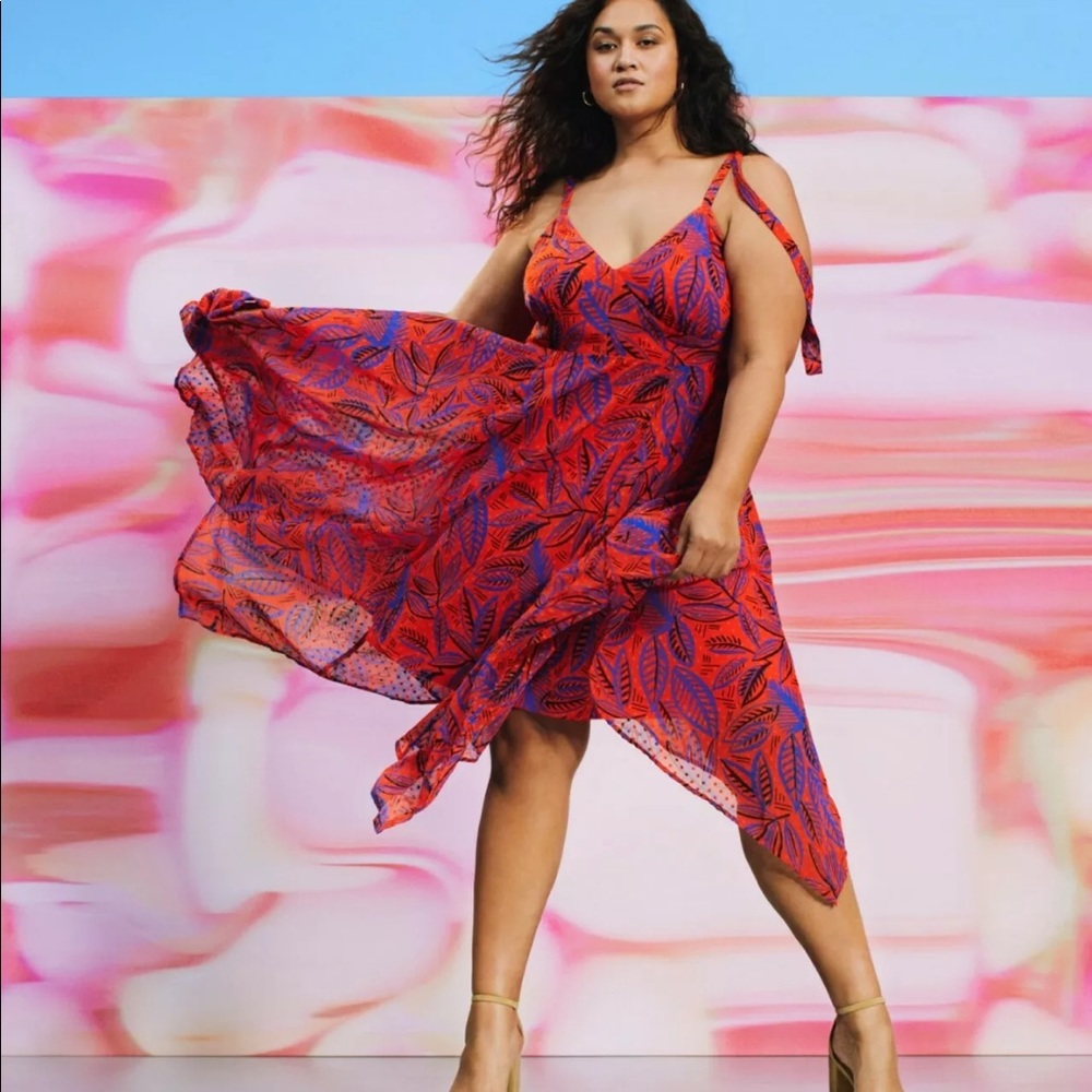 Alexis For Target blue orange botanical dress